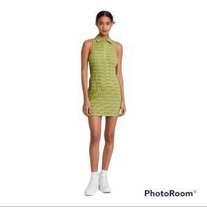 Wild Fable Women's Sleeveless Zip-Front Bodycon Polo Dress